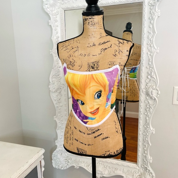 HUGE SALE New York Couture *One of a Kind* Tinkerbell Boned Corset Crop Top - Picture 3 of 7